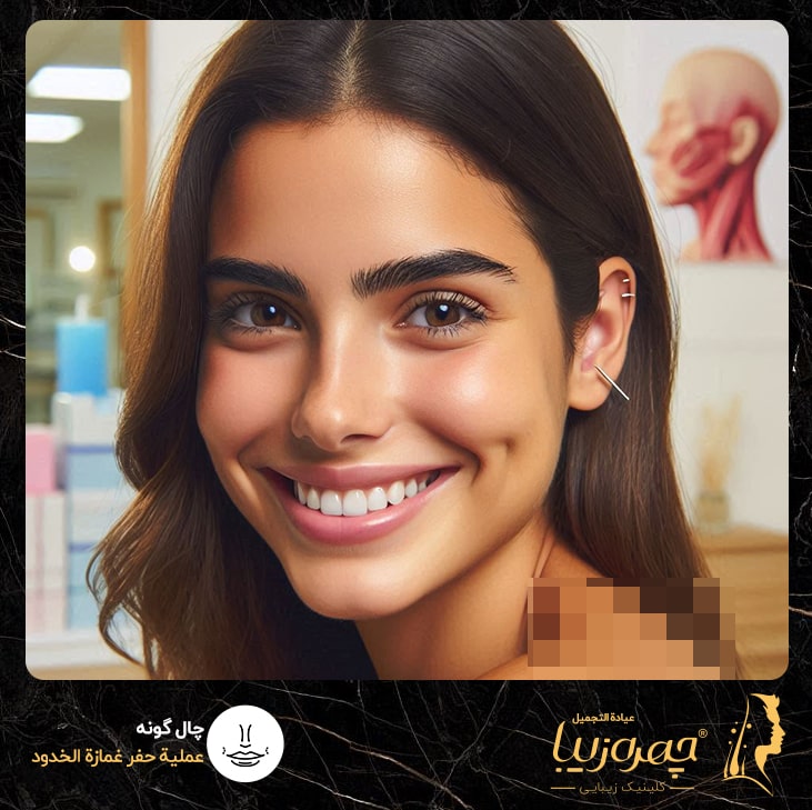 عمل چال گونه توسط متخصص در کلینیک چهره زیبا واقع در دولت آباد